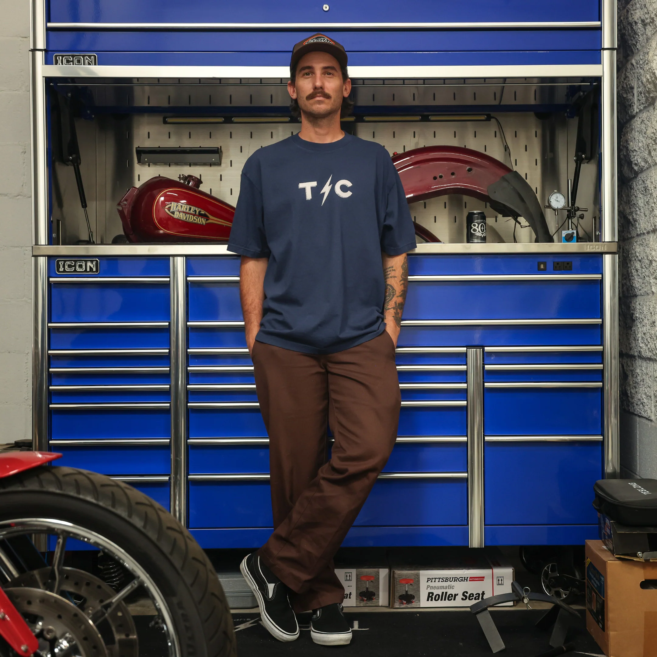 Advert Tee - Navy - Image 4