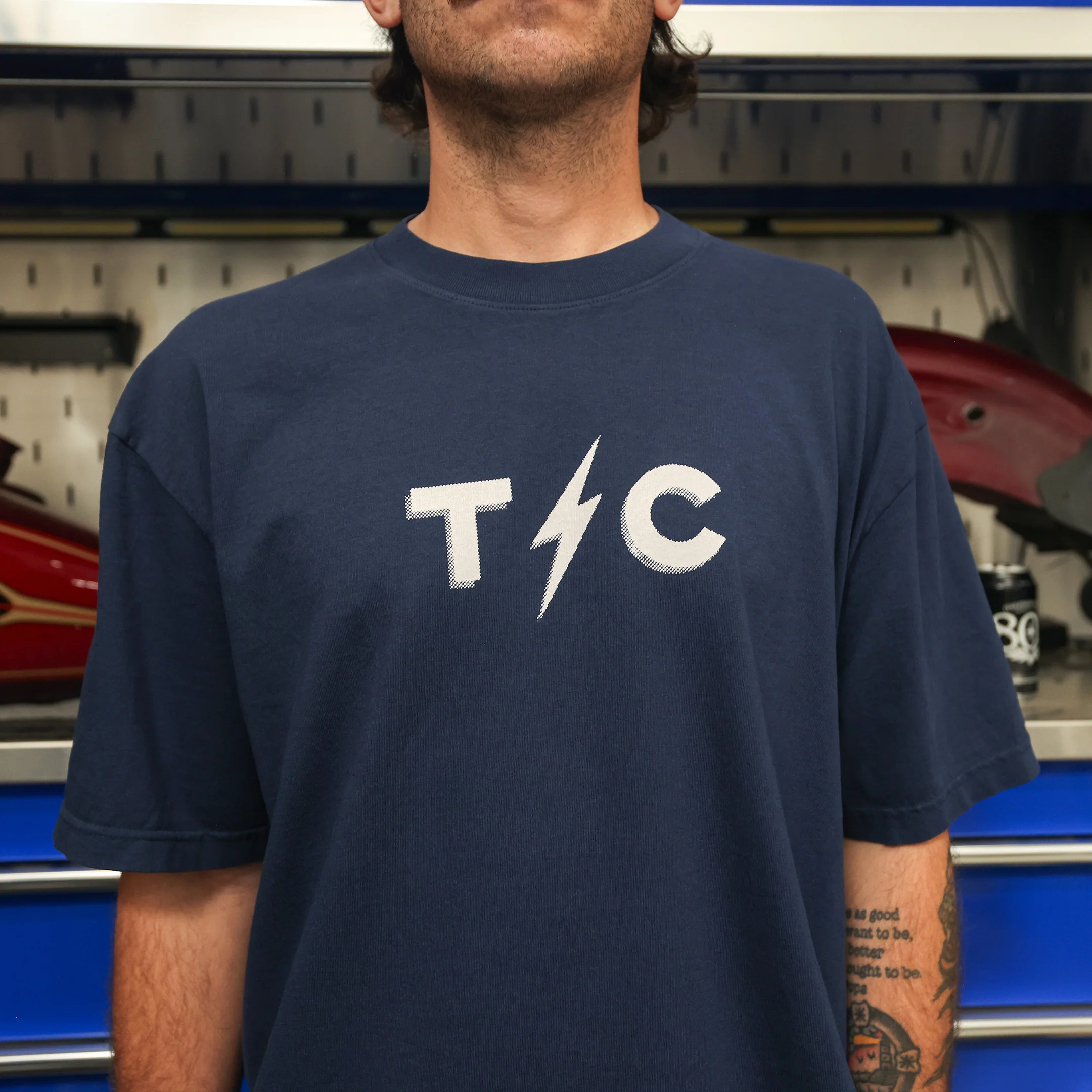 Advert Tee - Navy - Image 6