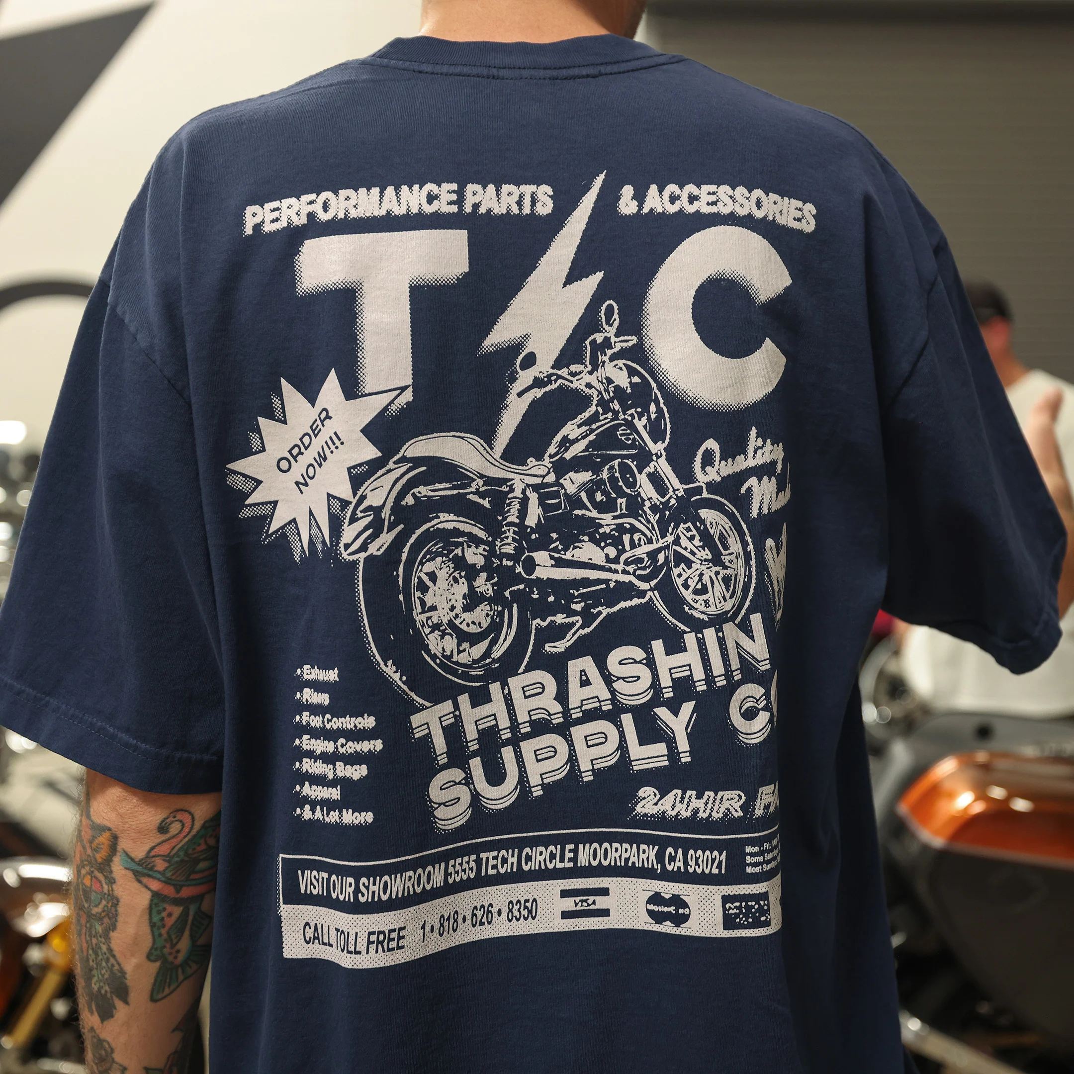 Advert Tee - Navy - Image 7