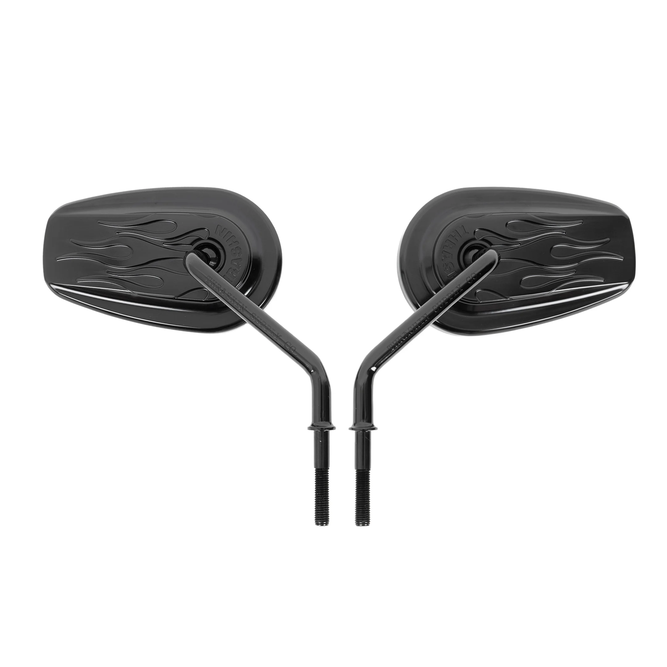 Billet Mini Mirrors | Flame - Black