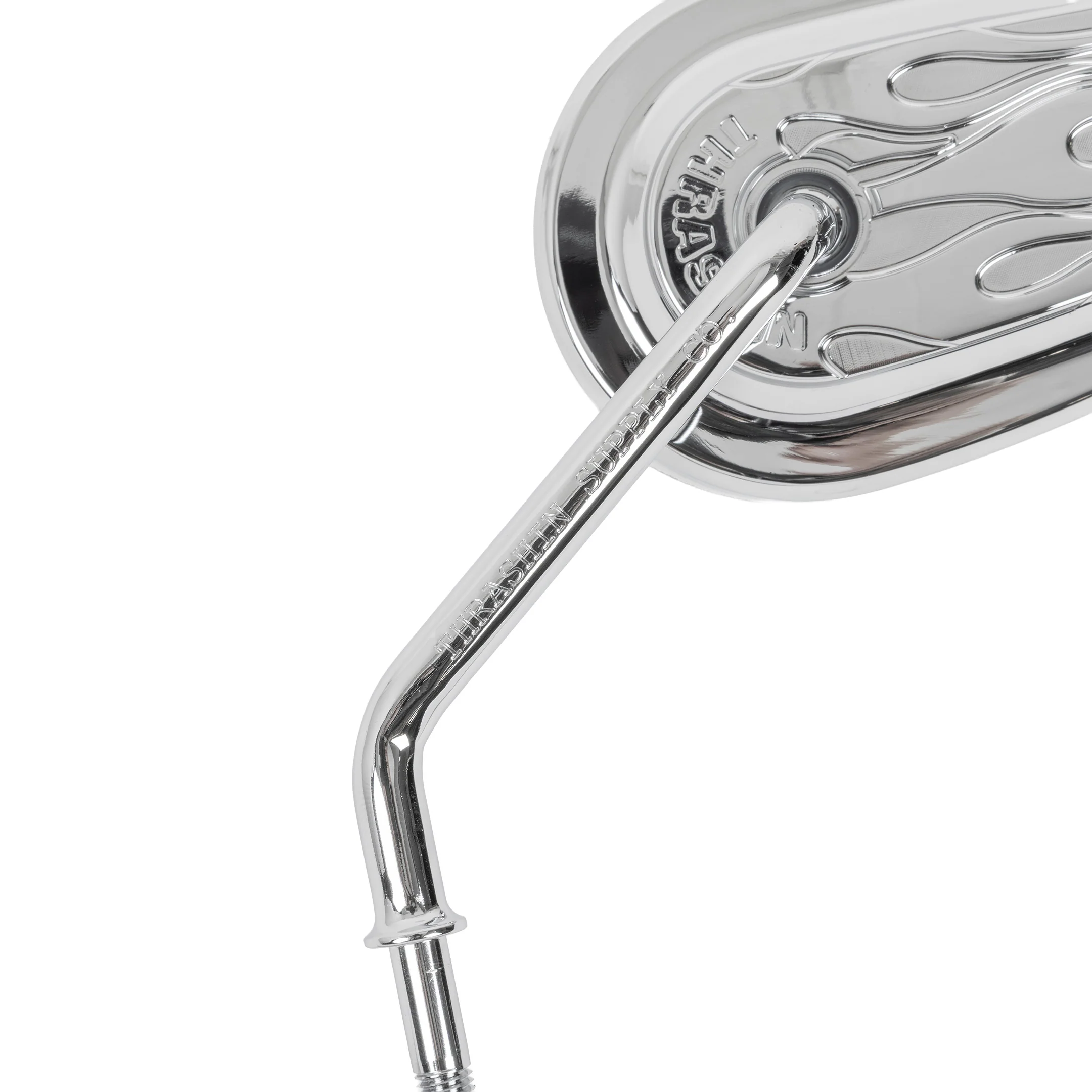 Billet Mini Mirrors | Flame - Chrome - Image 3