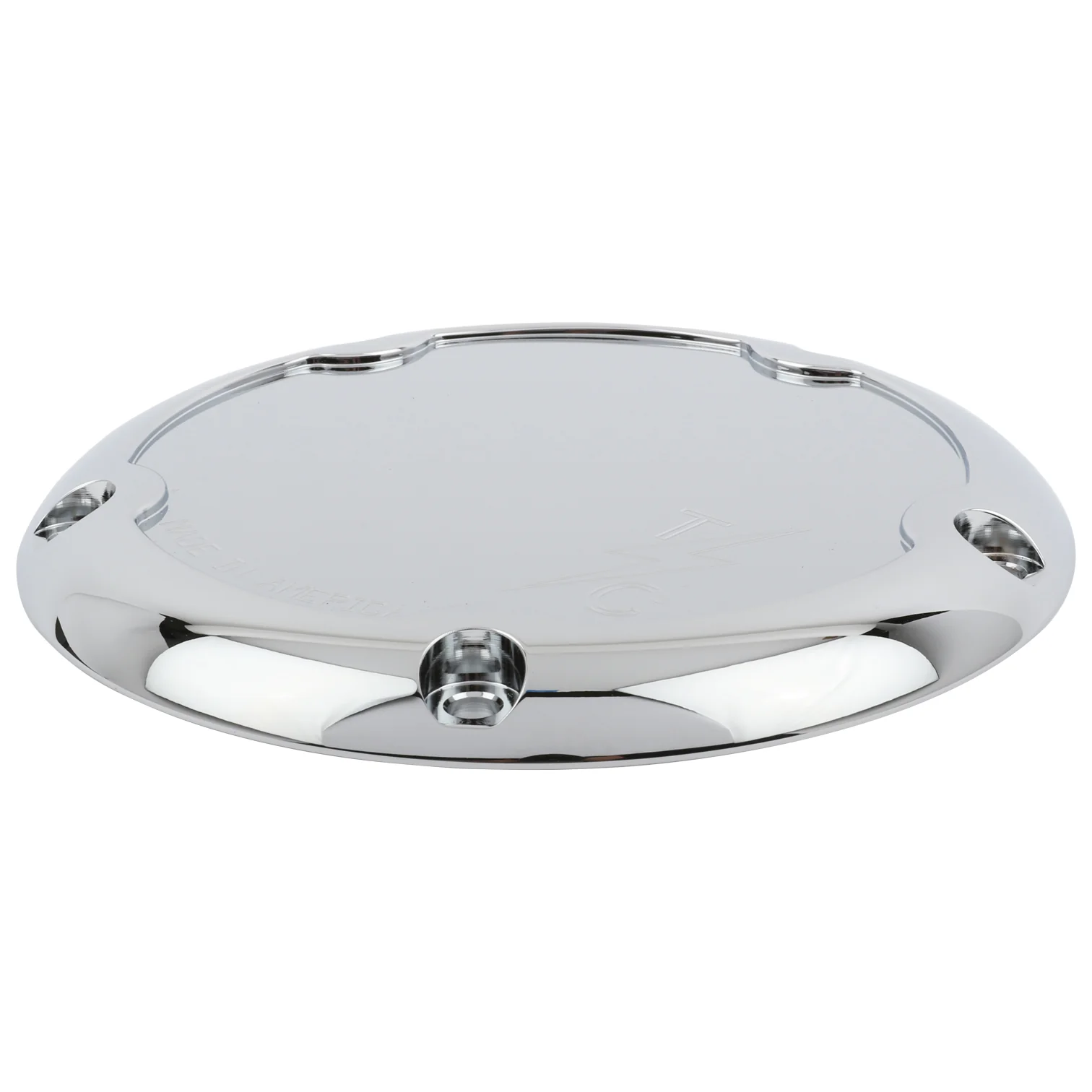 Dished 5 Hole Derby Cover - M8 Bagger (Chrome) - Image 2