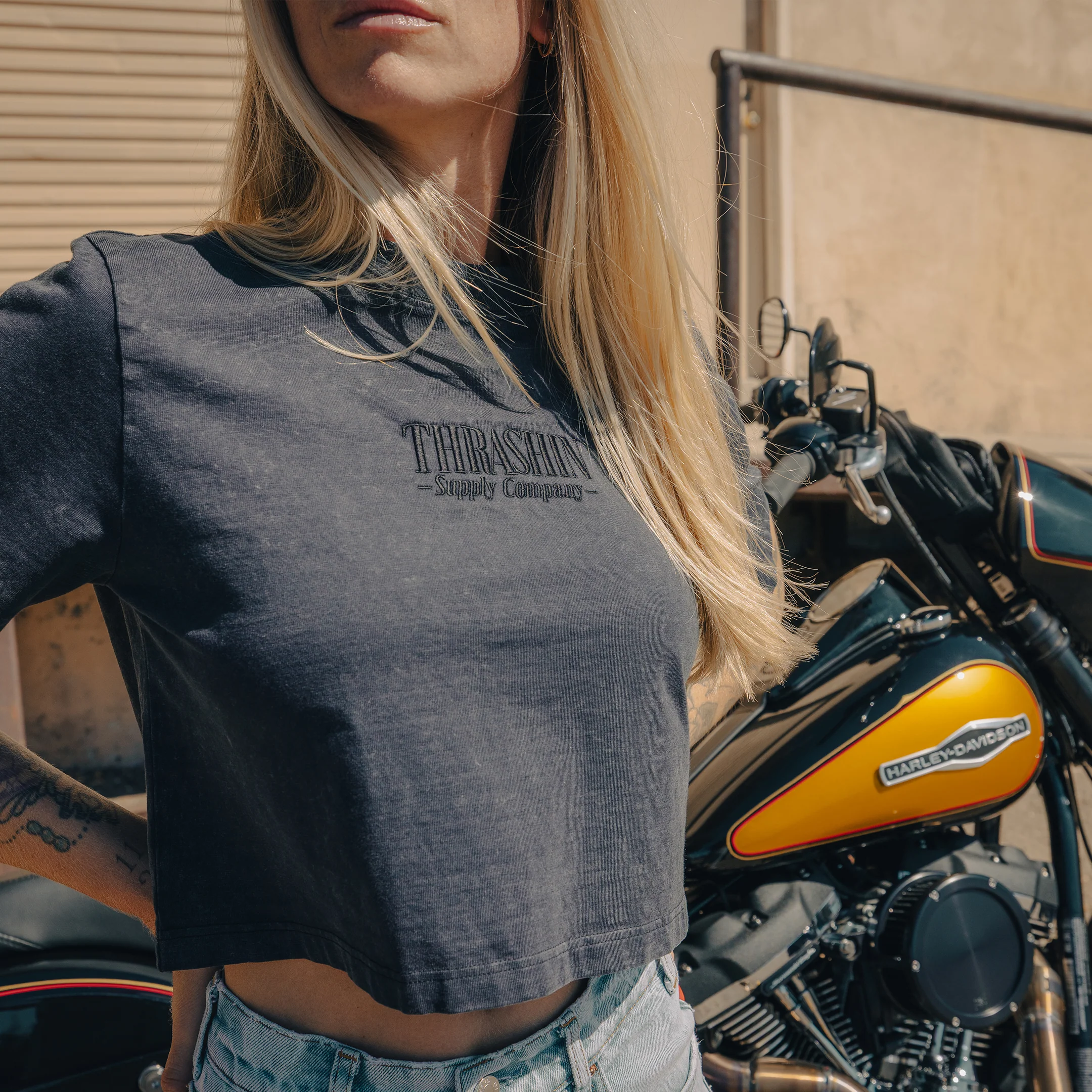 Fast & Loud - Women's Crop Tee - Black Stone - Image 6
