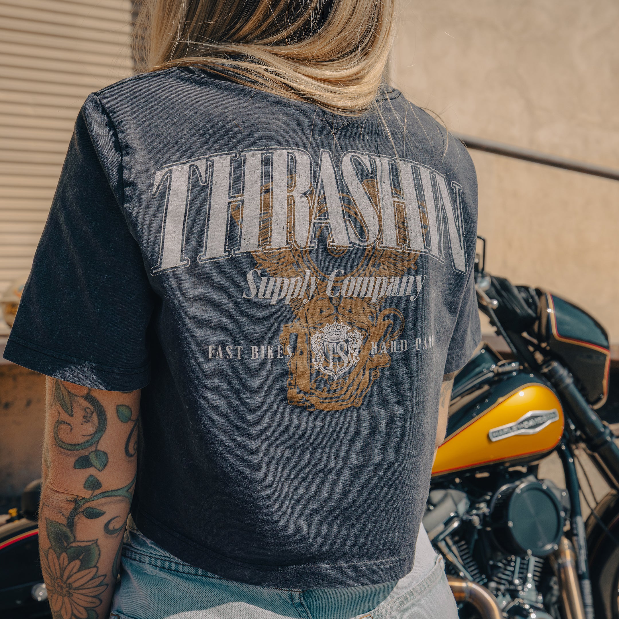 Fast & Loud - Women's Crop Tee - Black Stone - Image 8