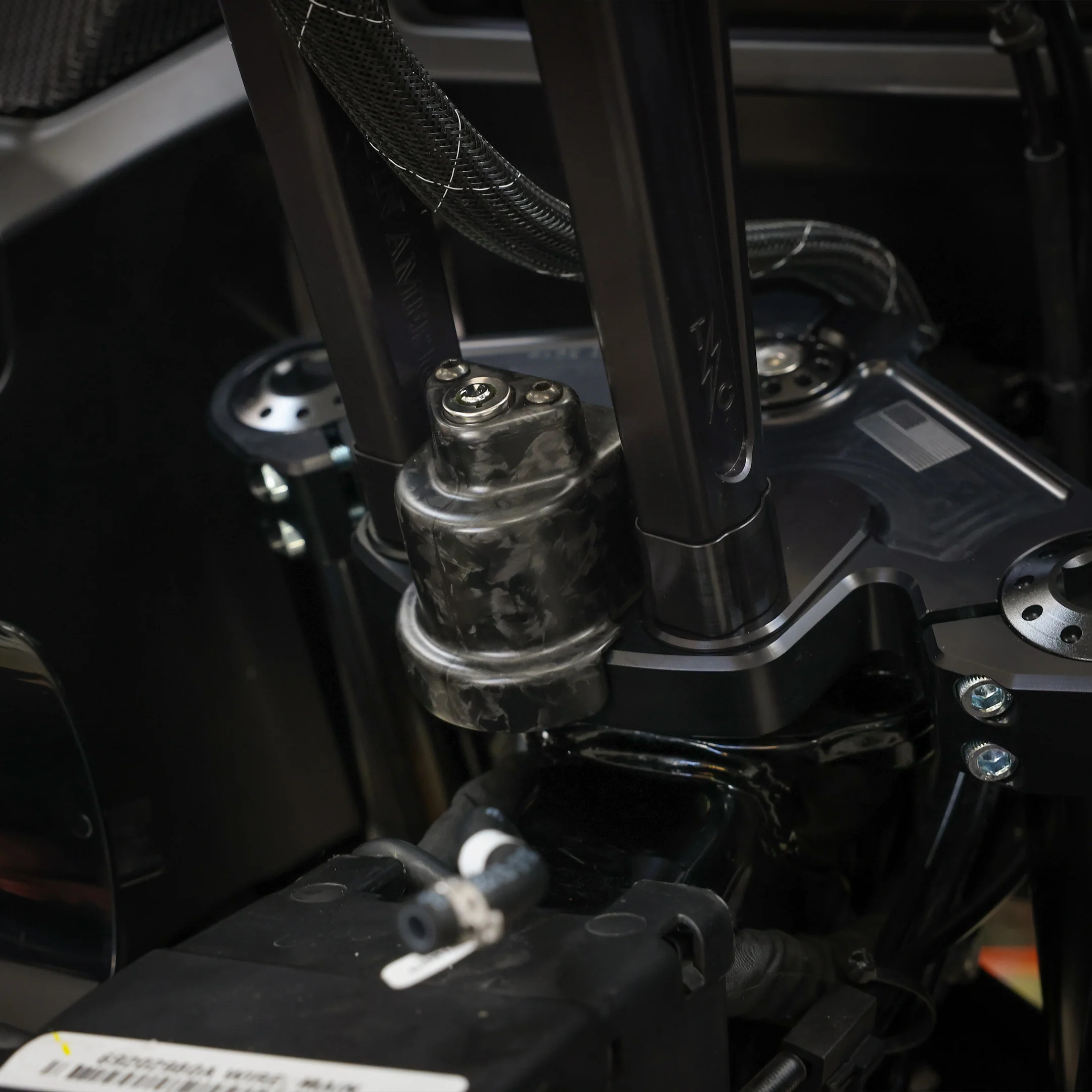 Carbon Fiber OEM Lock Cover - Matte Forged Carbon - Image 5