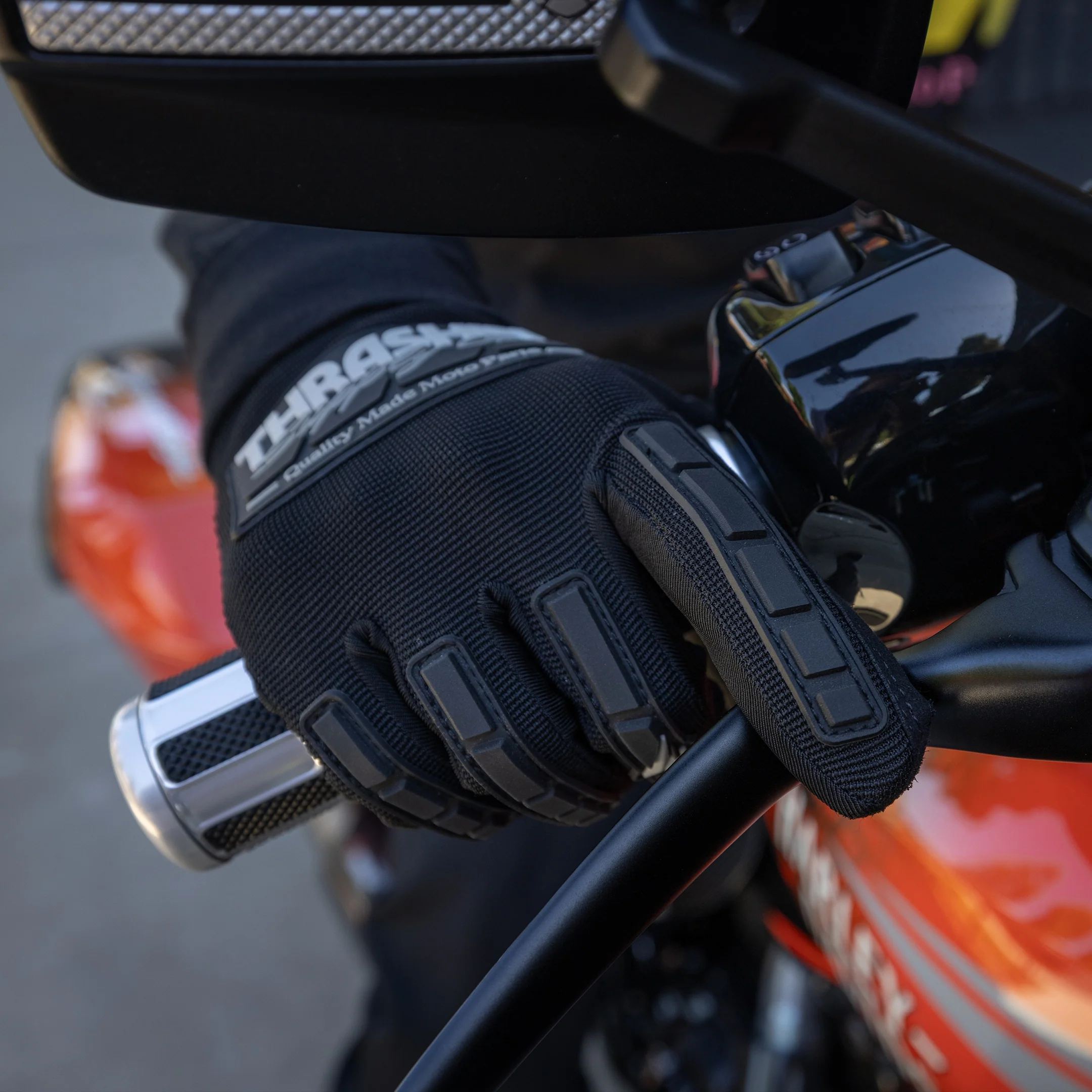 Moto Stealth Gloves - Black / Grey - Image 6
