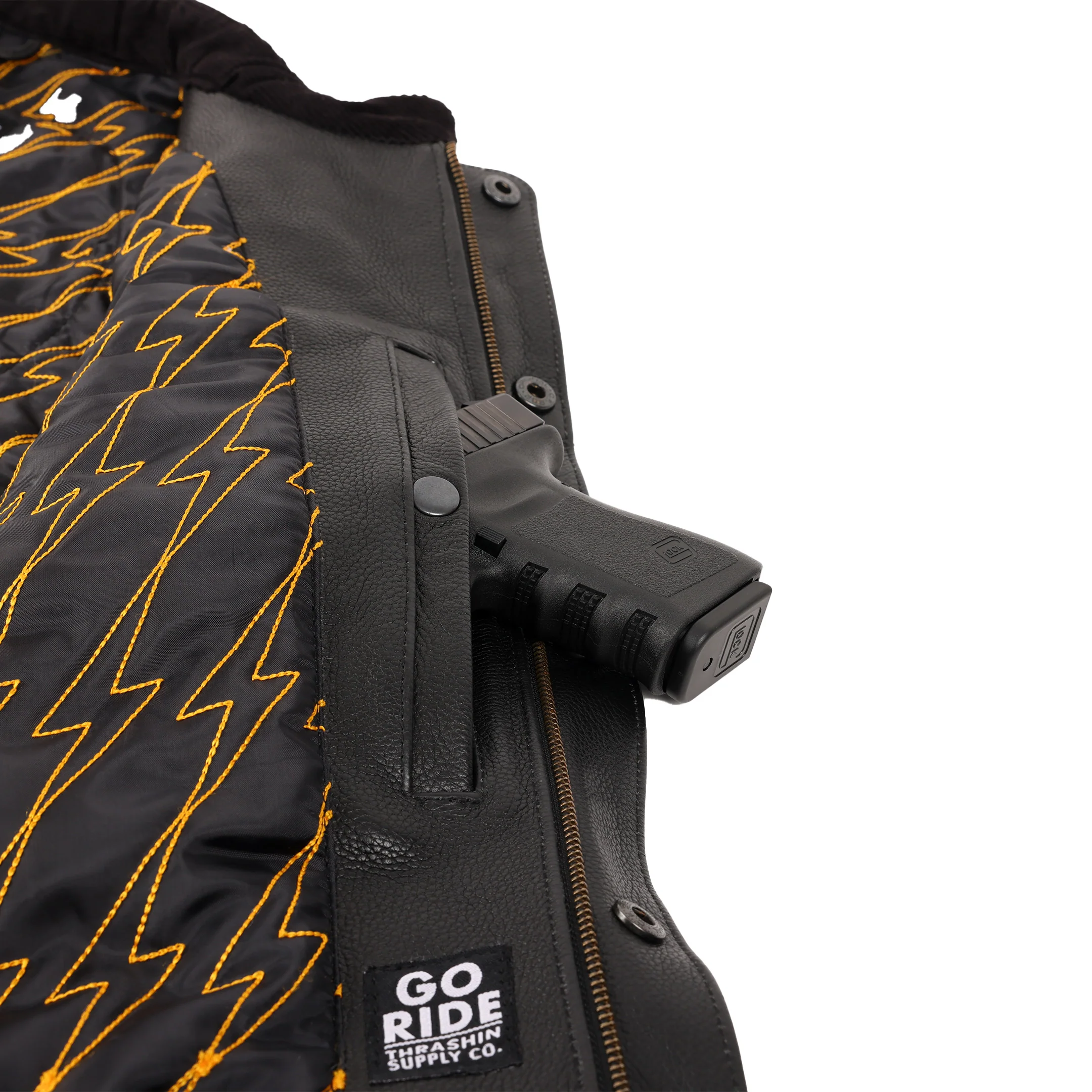 Mulholland Vest | Leather - Black - Image 6