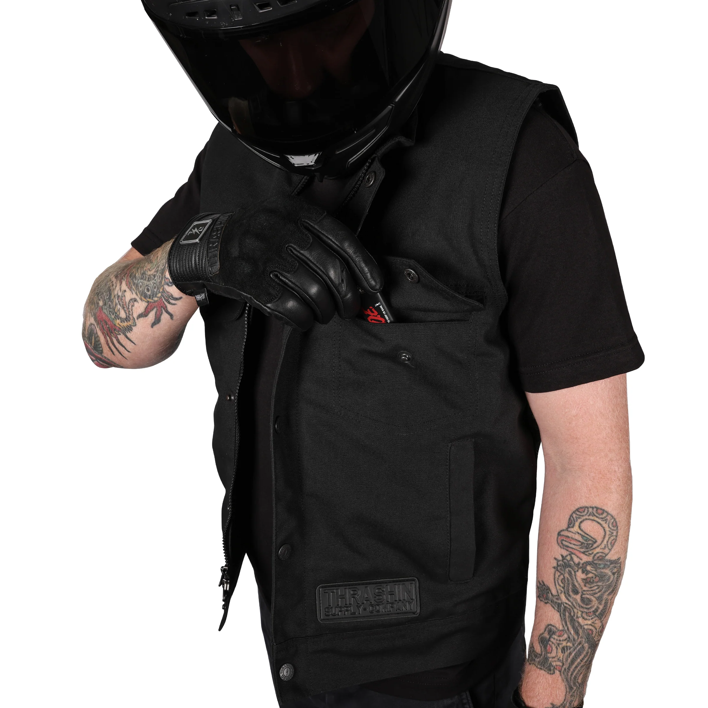 Nightrider Vest | Canvas - Black - Image 11