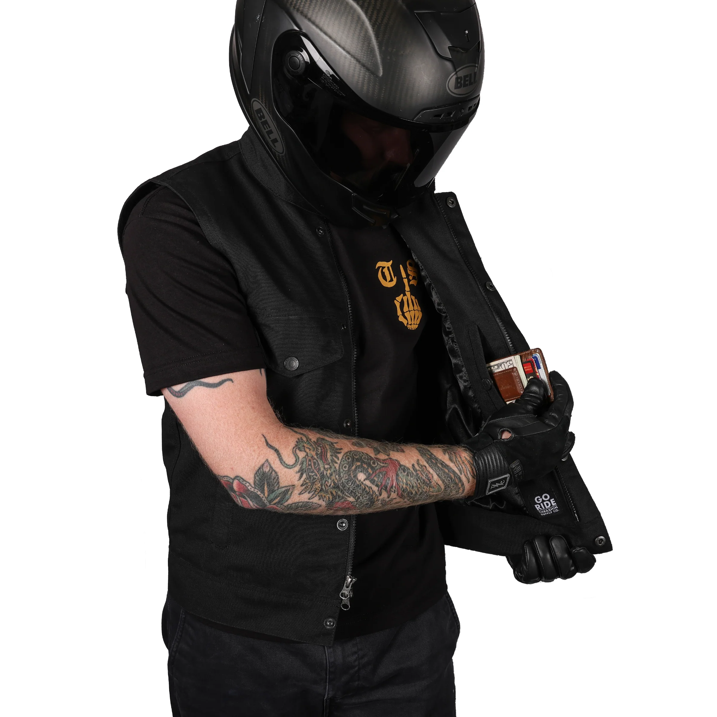 Nightrider Vest | Canvas - Black - Image 12