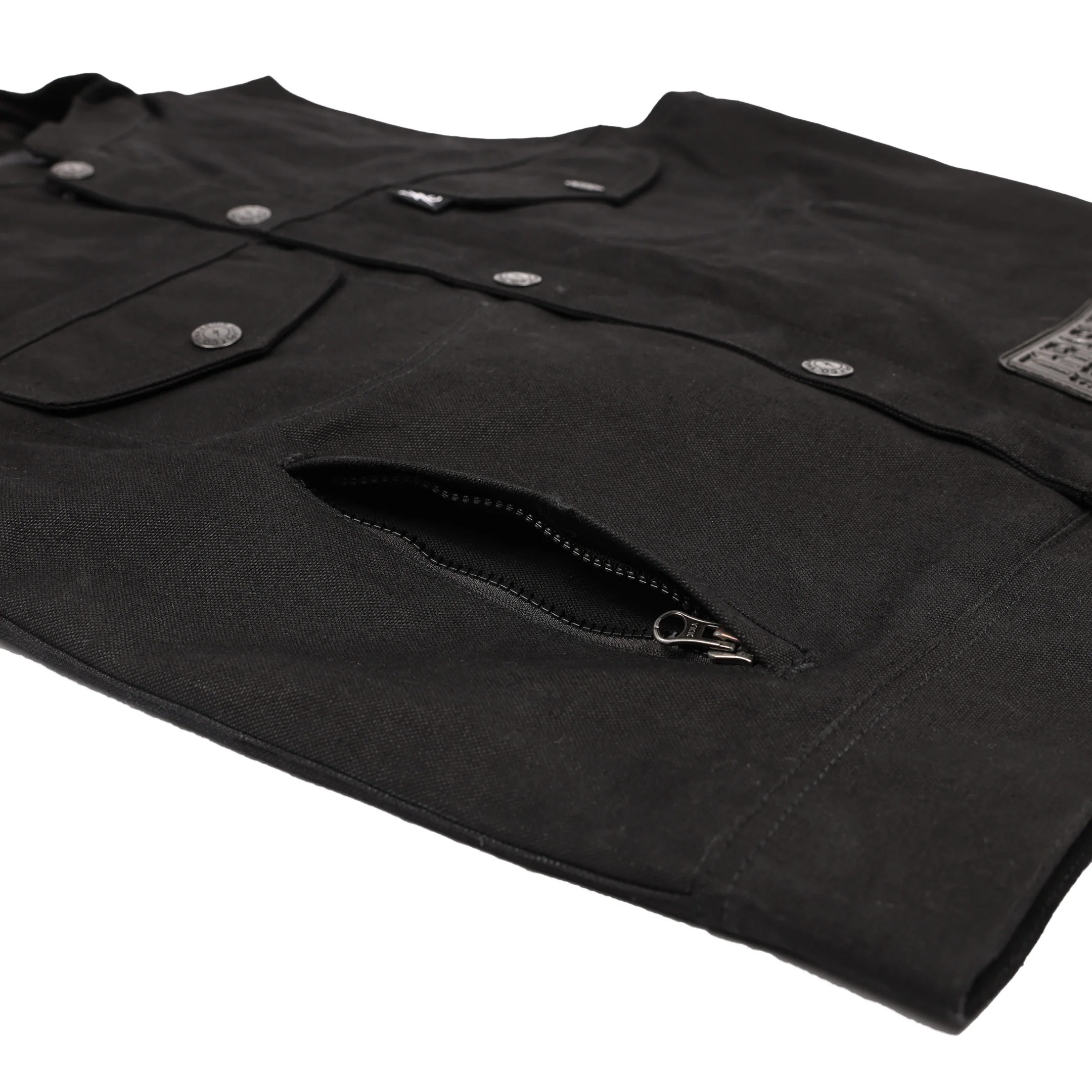 Nightrider Vest | Canvas - Black - Image 3