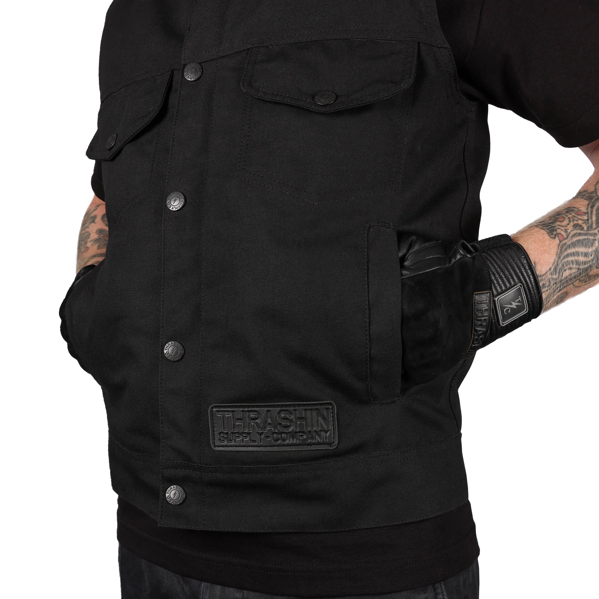 Nightrider Vest | Canvas - Black - Image 6