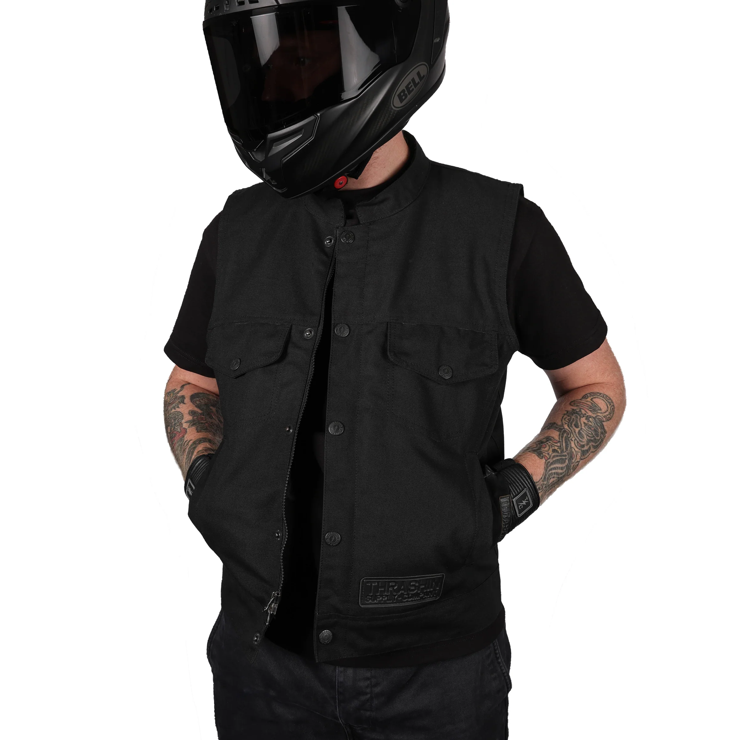 Nightrider Vest | Canvas - Black - Image 8