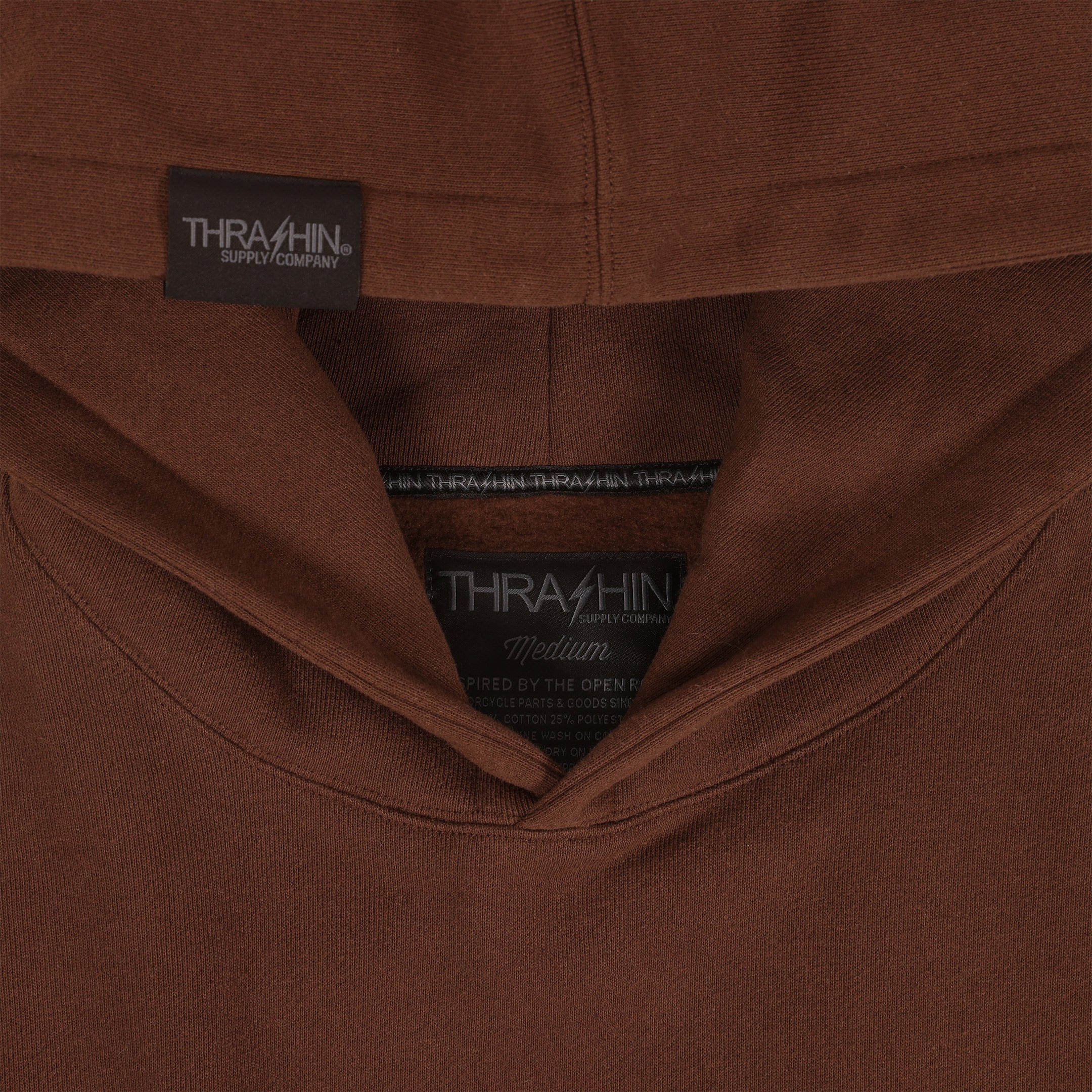 Official Pull-Over Hoodie - Embroidered - Brown - Image 4