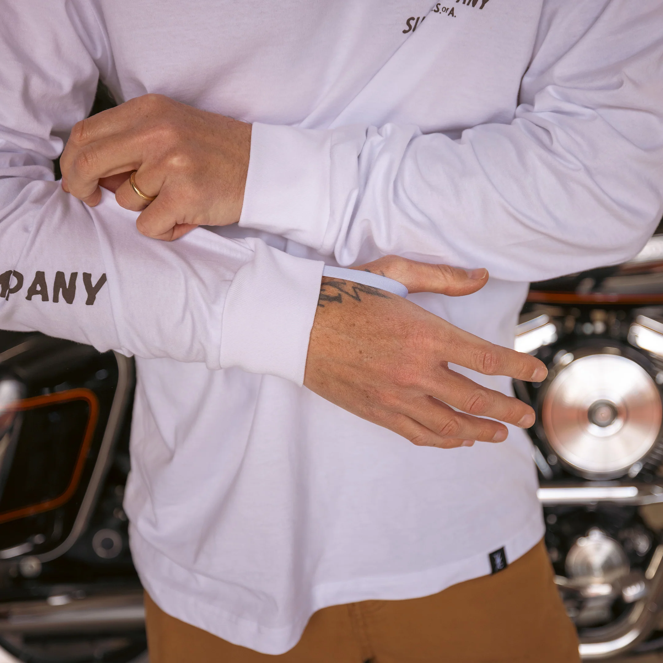 Offset Long Sleeve - White - Image 10