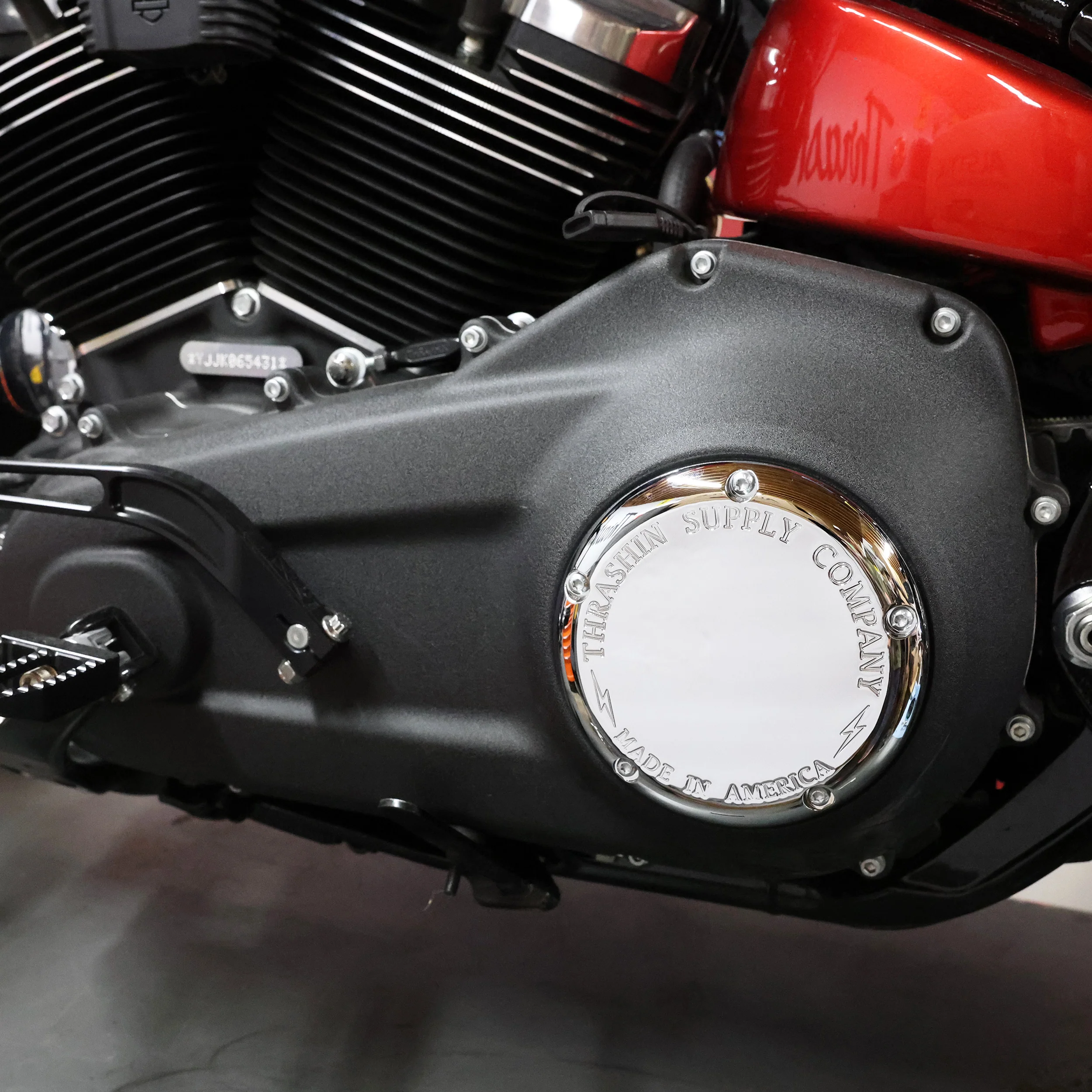 OG 5 Hole Derby Cover - M8 Softail - Chrome - Image 3
