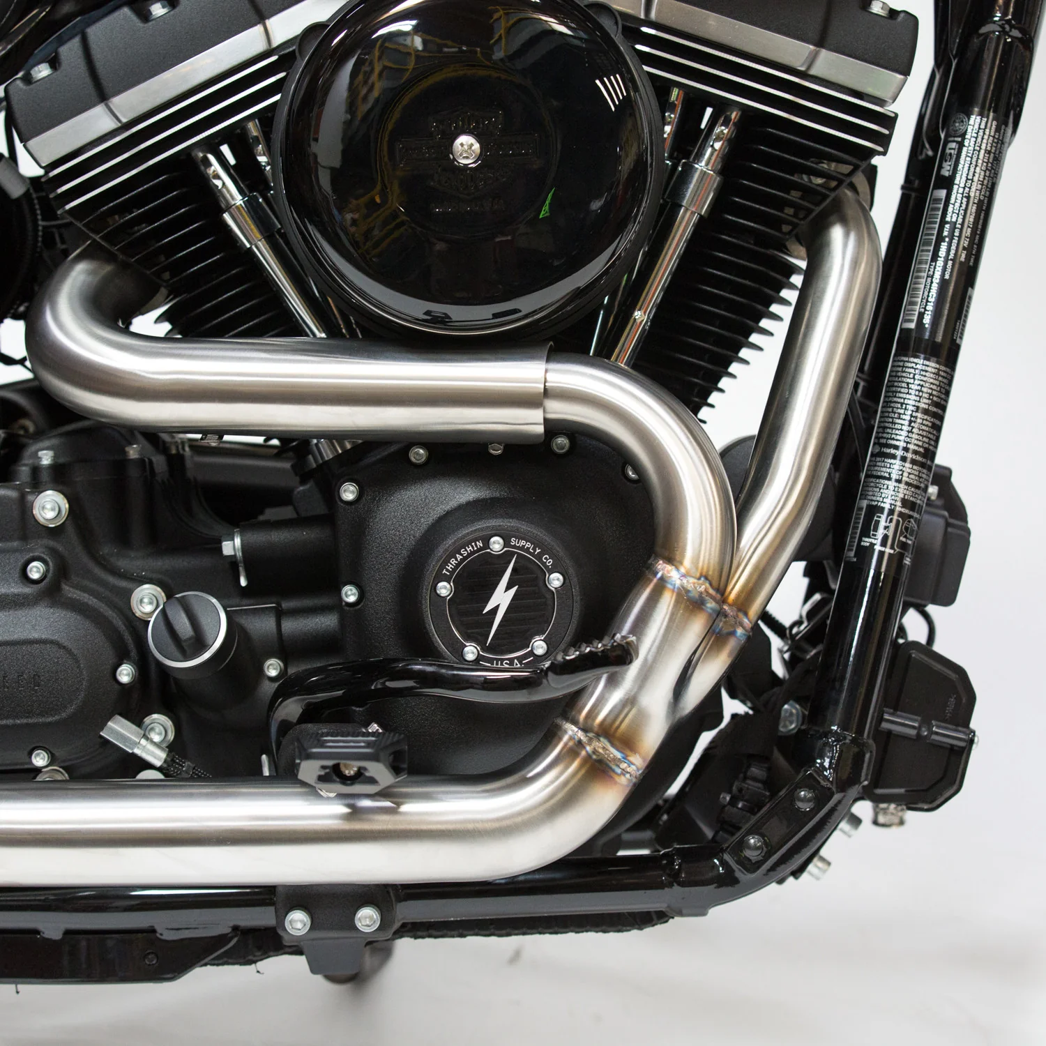 OG Stainless Exhaust w/ Removable Baffle & End Cap - FXR - Image 3