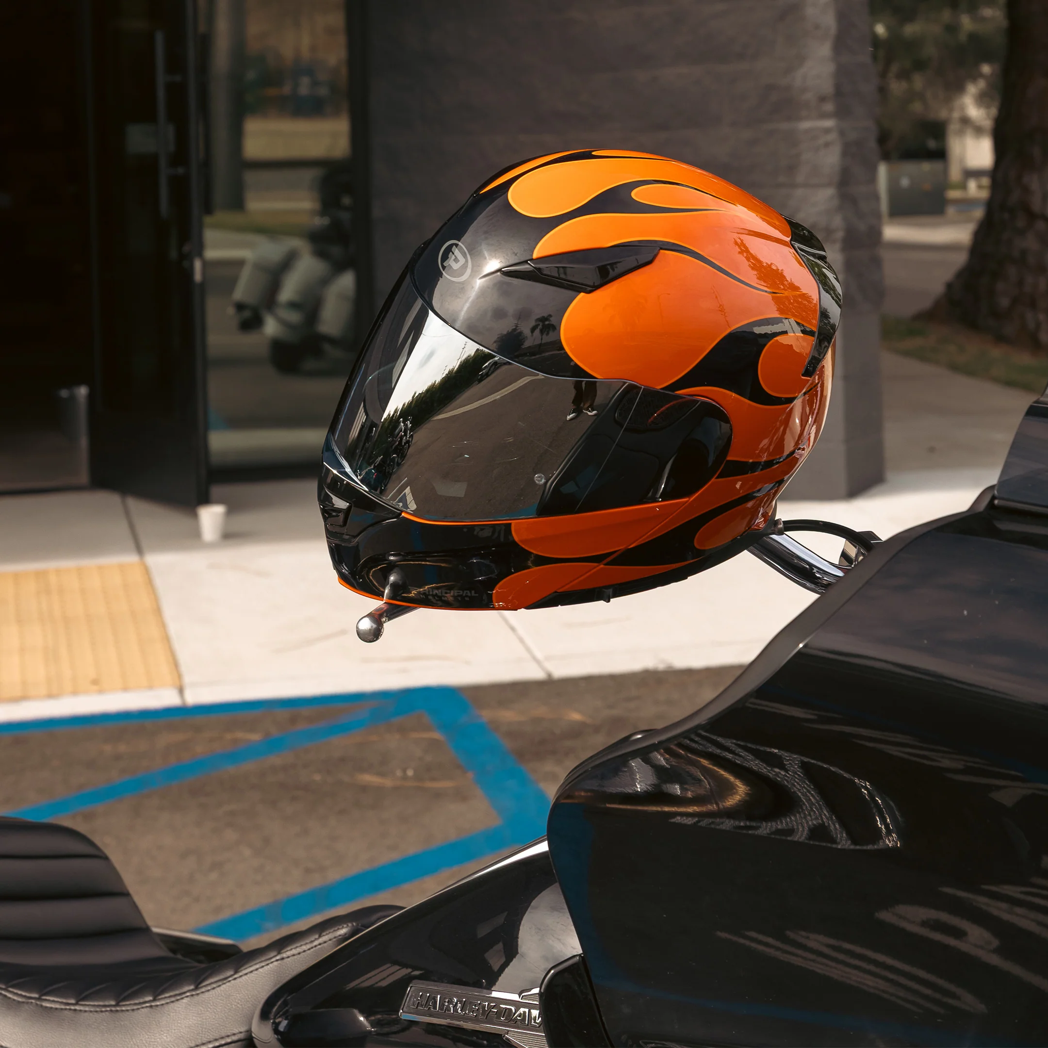 Principal 950 Helmet - Orange Flame - Image 13