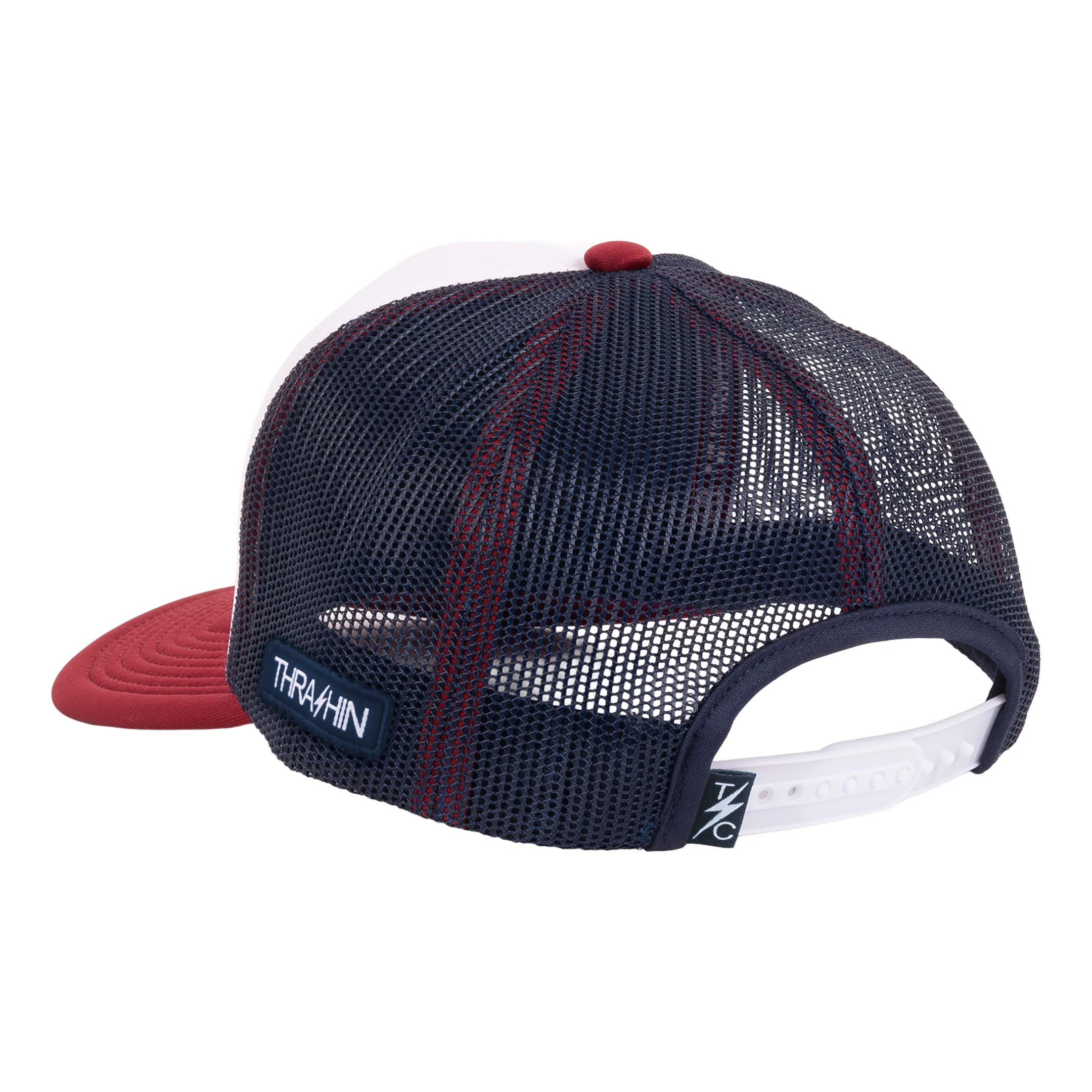 Rewind Foam Trucker Snapback - Red/White/Blue - Image 3