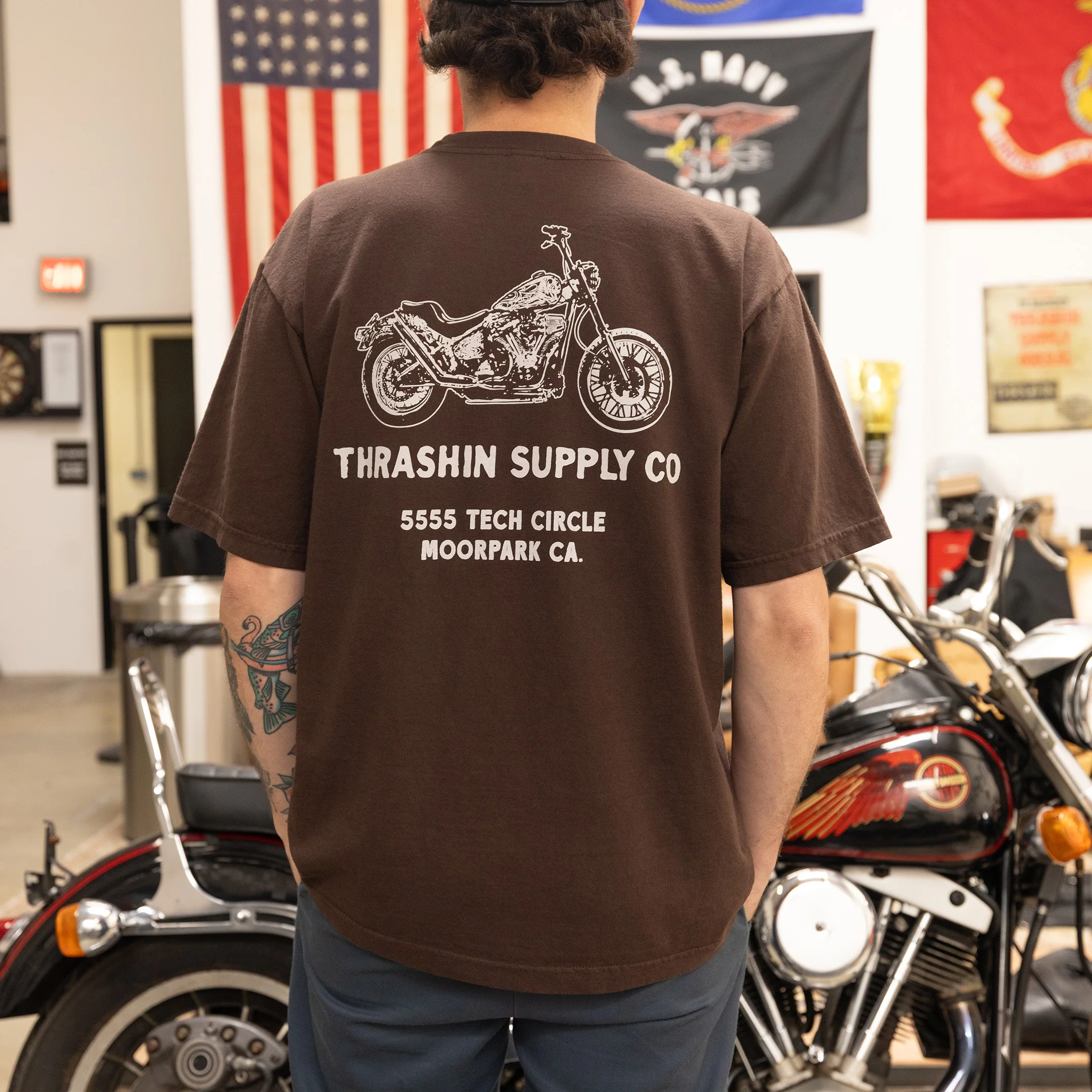 Service - Pocket Tee - Brown - Image 6