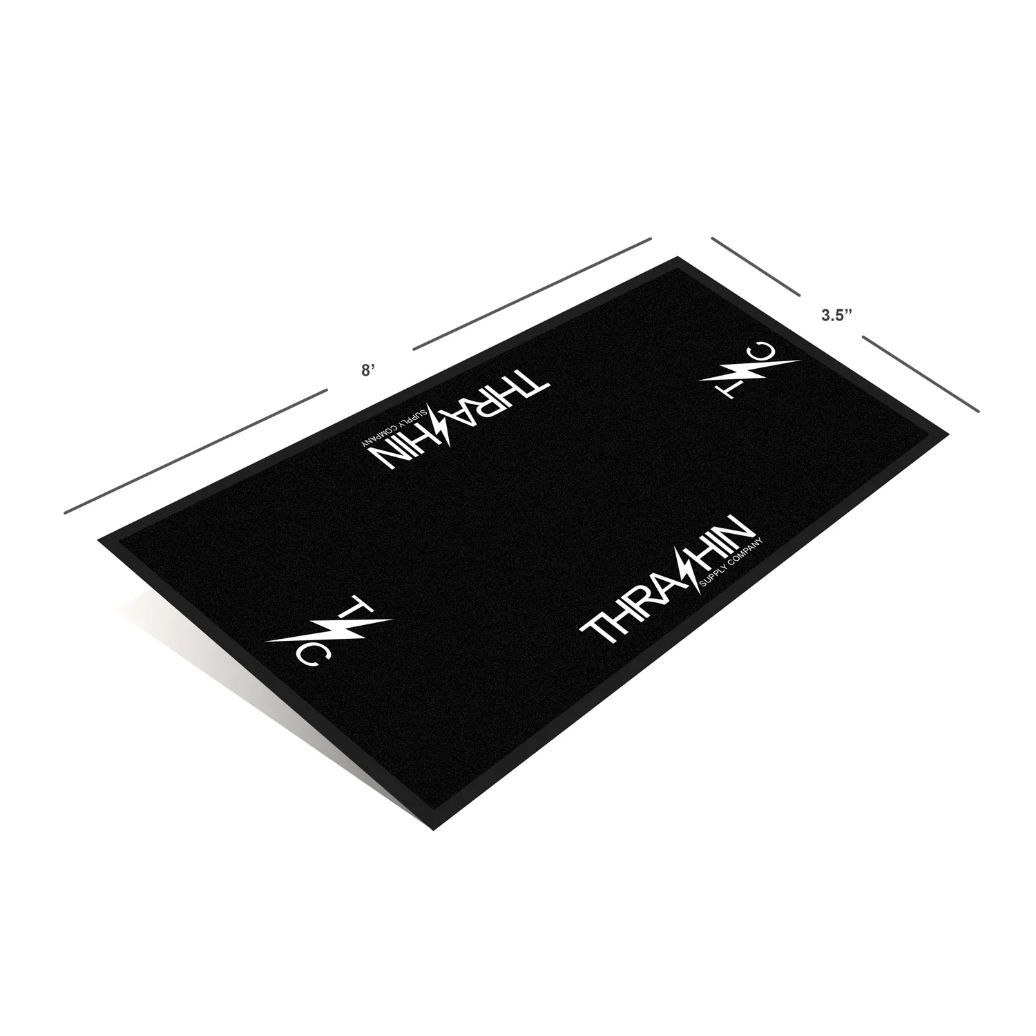 OG Logo - Carpeted Rubber Bike Mat - 8' x 3.5' - Image 2