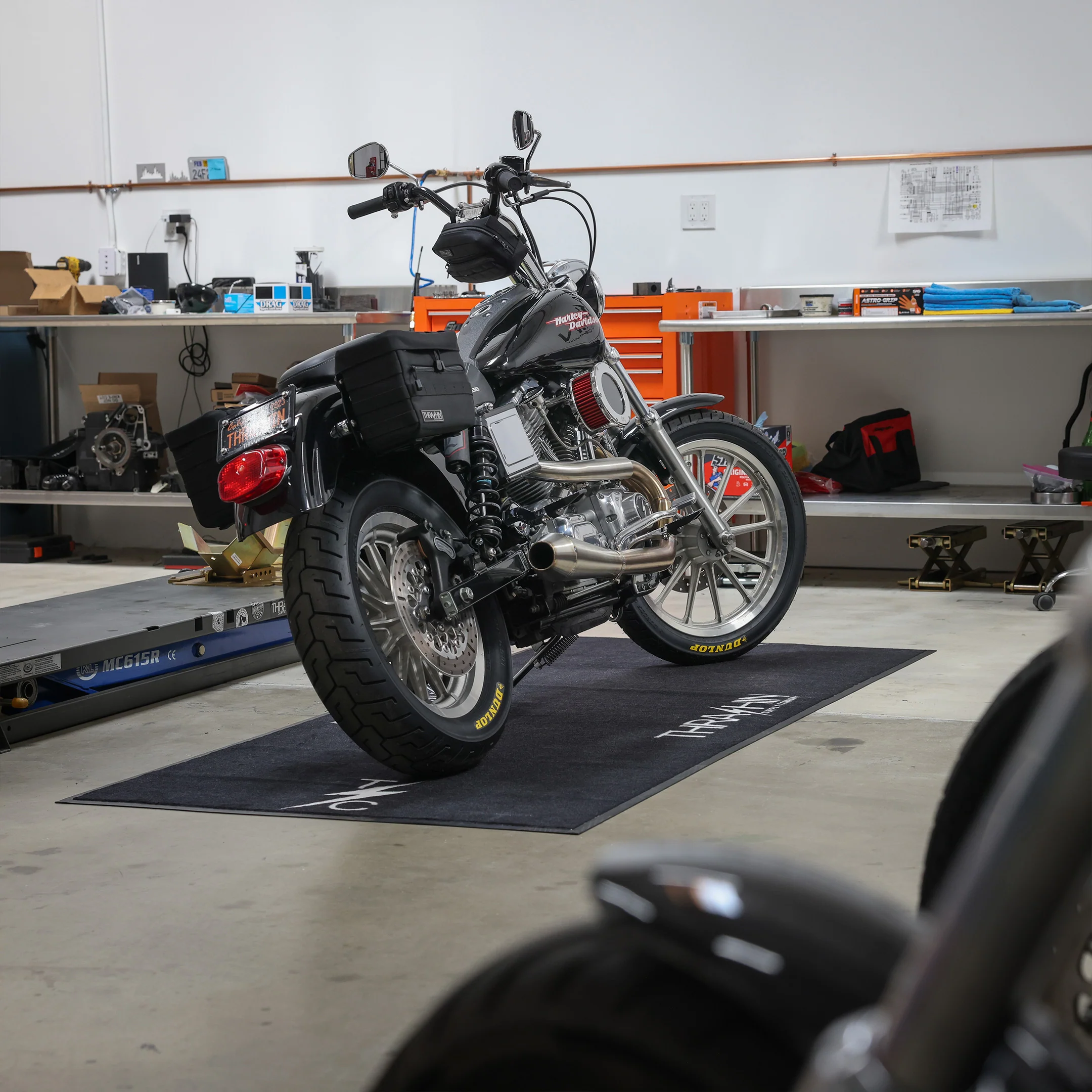 OG Logo - Carpeted Rubber Bike Mat - 8' x 3.5' - Image 4