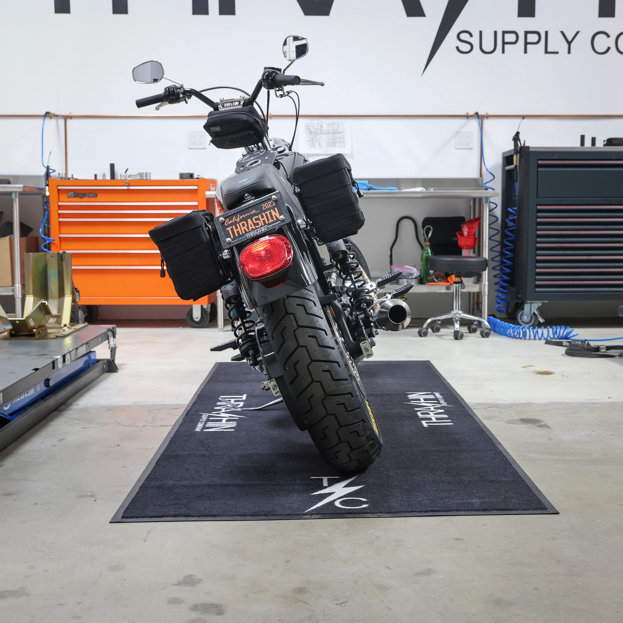 OG Logo - Carpeted Rubber Bike Mat - 8' x 3.5' - Image 6