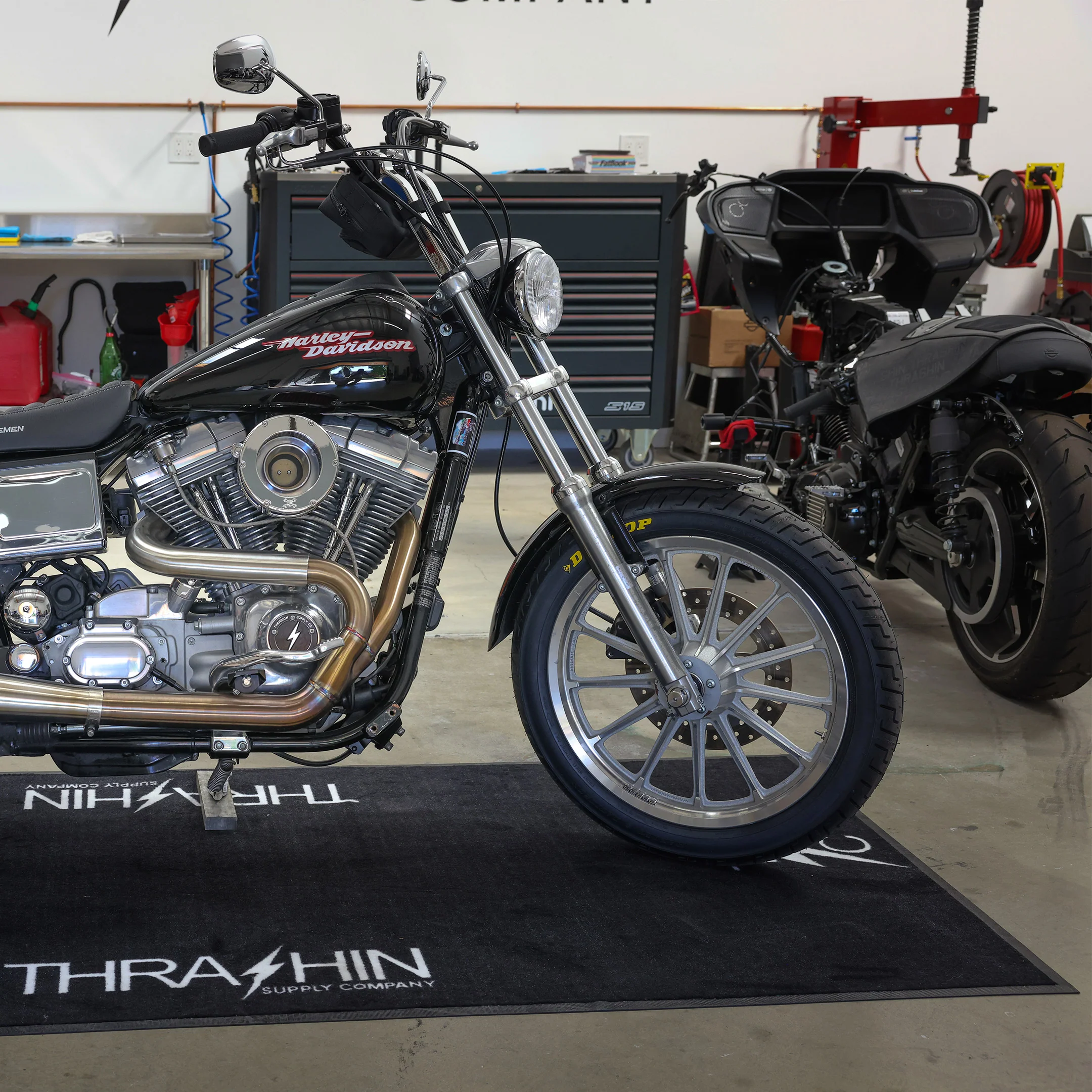 OG Logo - Carpeted Rubber Bike Mat - 8' x 3.5' - Image 9