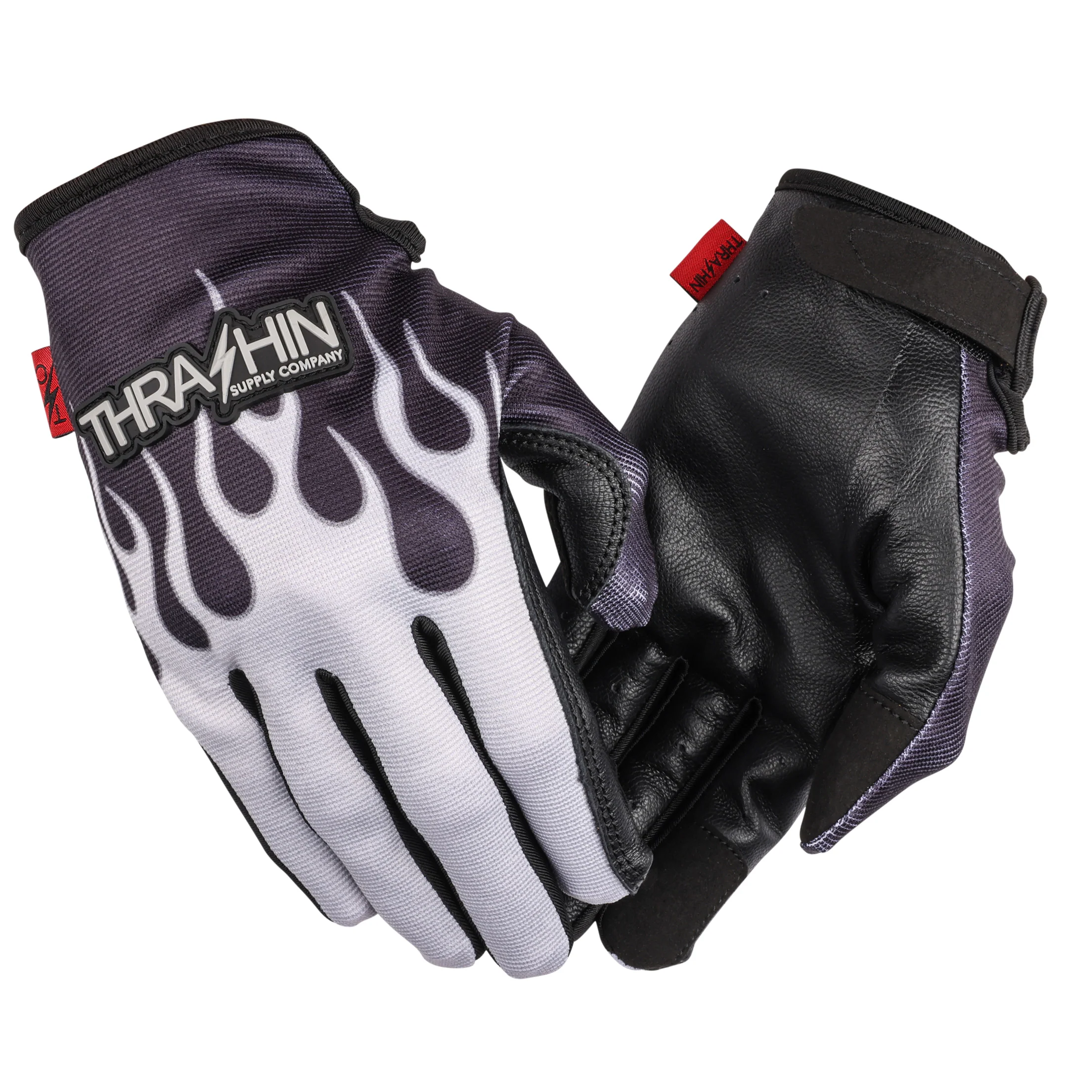 Stealth - Leather Palm - Flame - Gray
