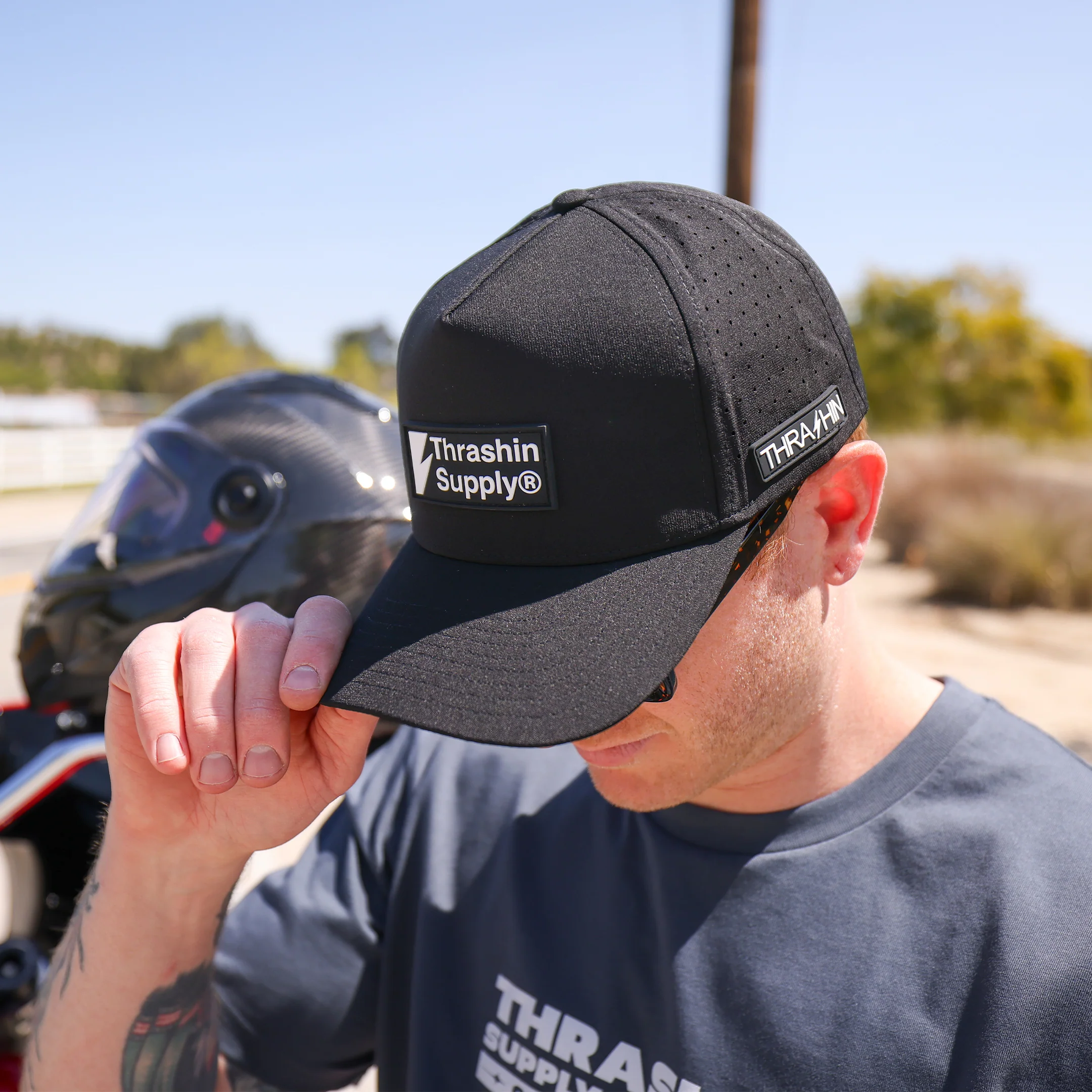 Tech Performance Snapback - Black | Structured Curved Bill - Image 6
