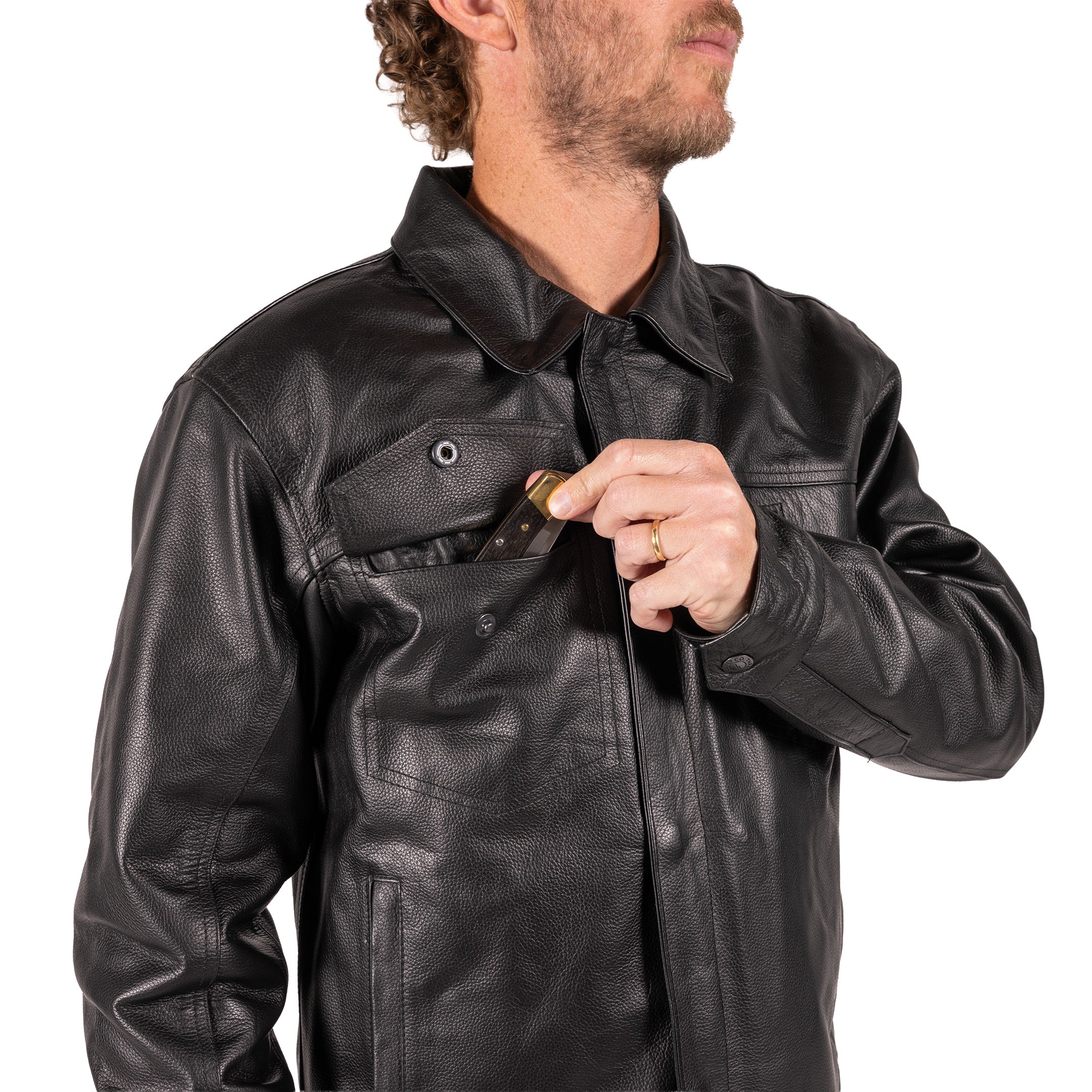 The 101 Jacket | Leather - Black - Image 11