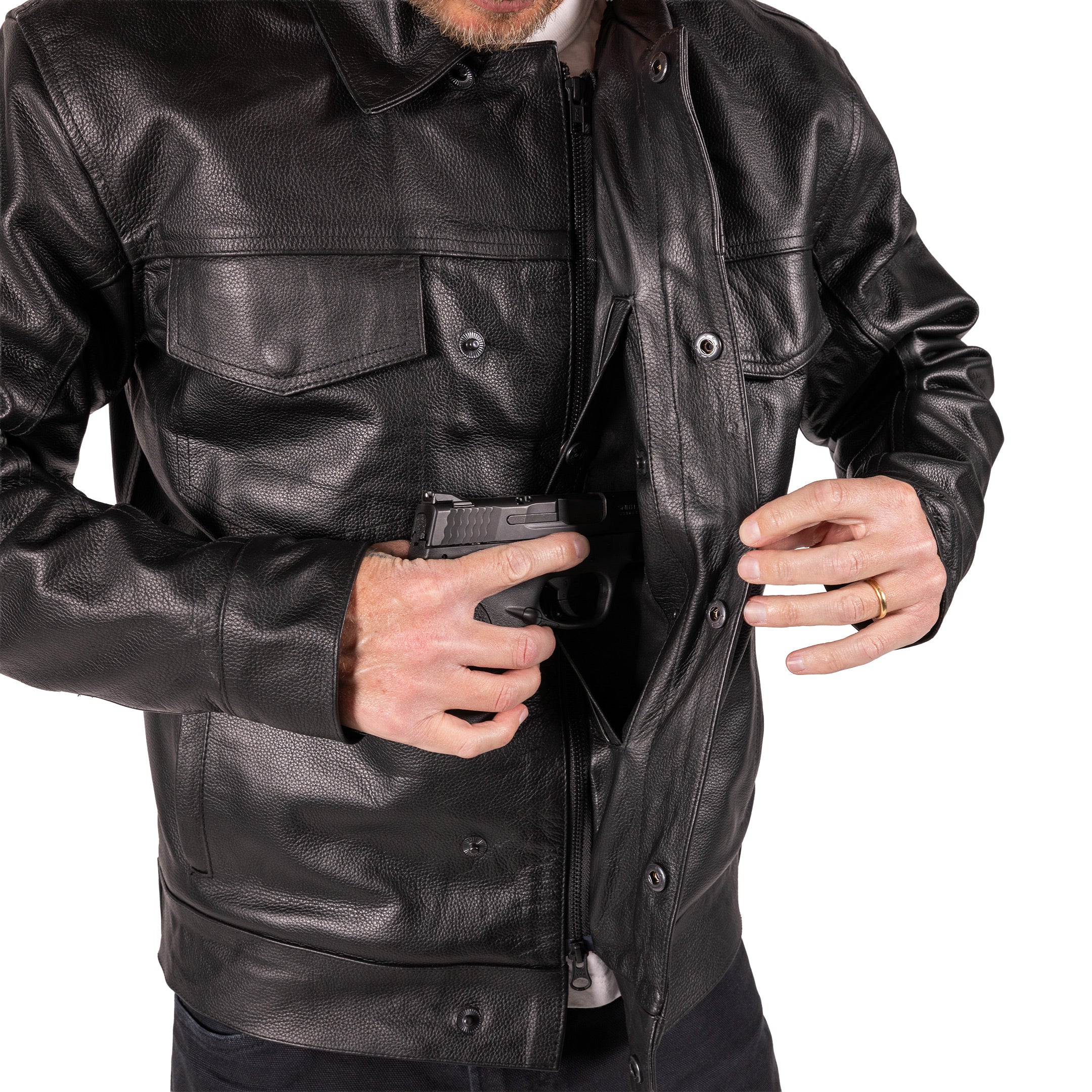 The 101 Jacket | Leather - Black - Image 12