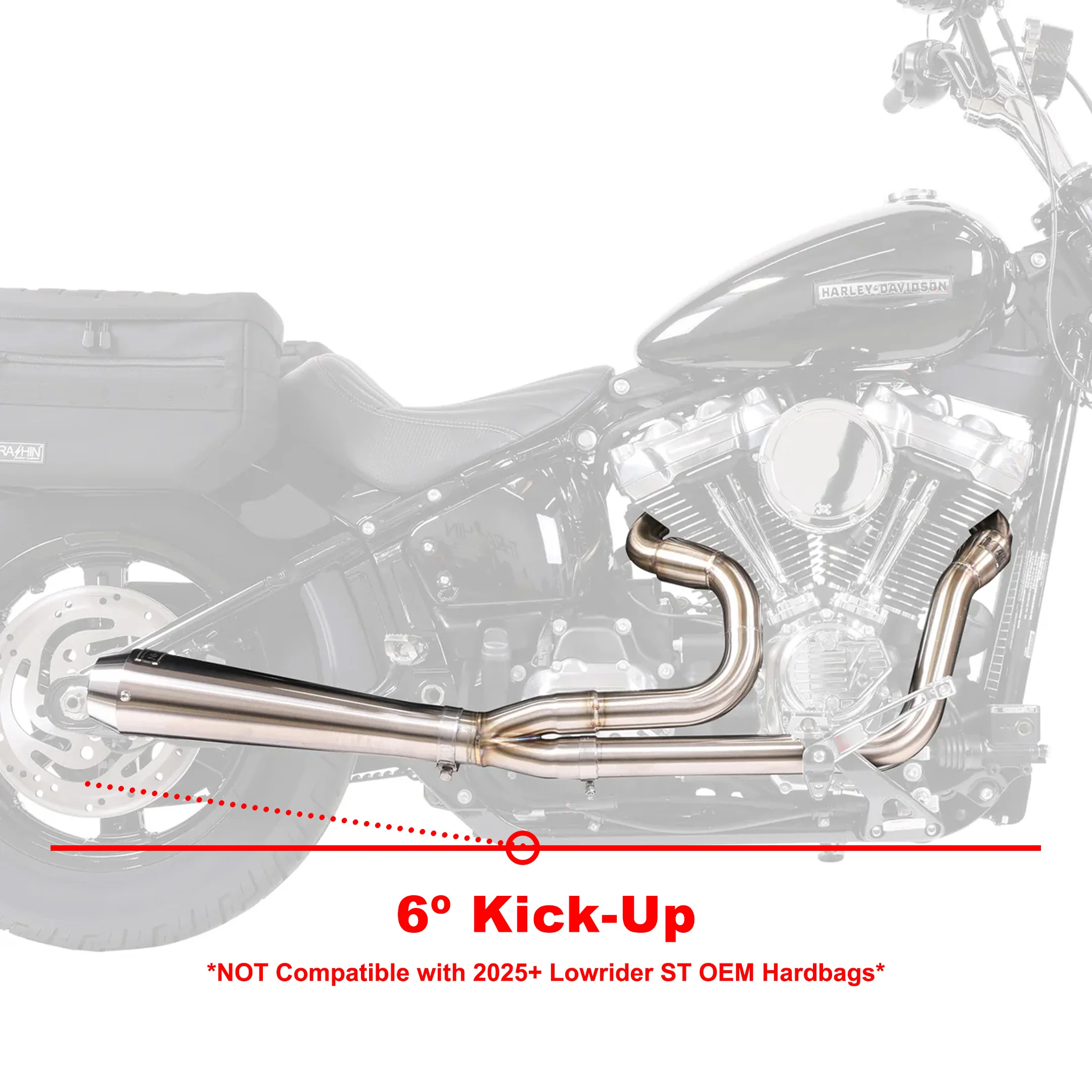 THRASHIN Anti-Reversion Exhaust System - M8 Softail | Kick-Up - Image 3