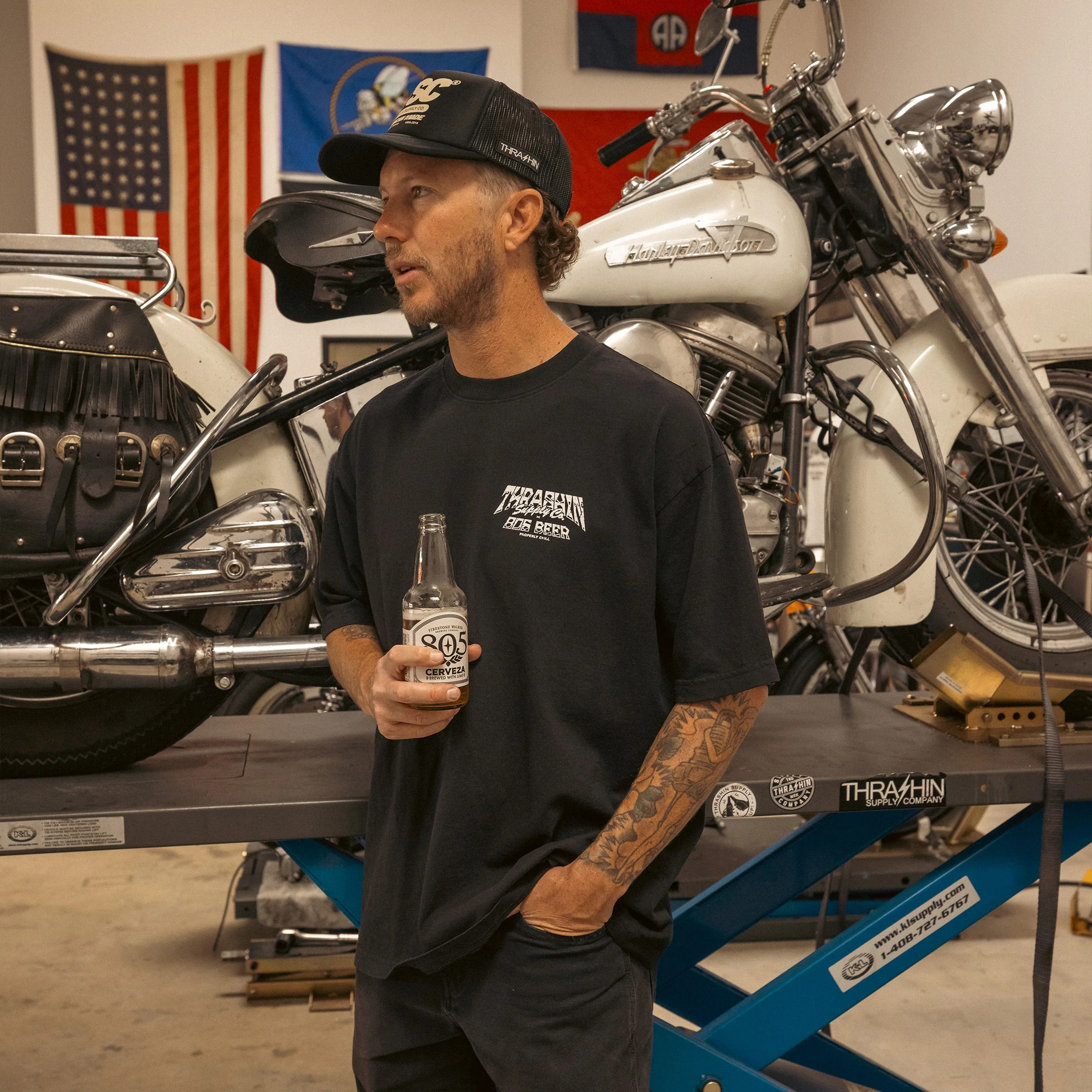 Thrashin X 805 Eagle Tee - Black - Image 8