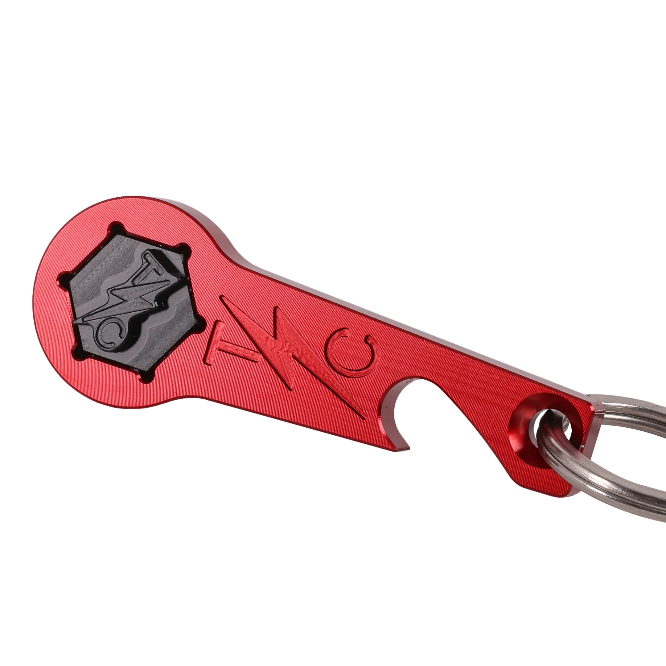 TSC Seat Screw Tool + Bottle Opener Key Chain - Red - Image 3