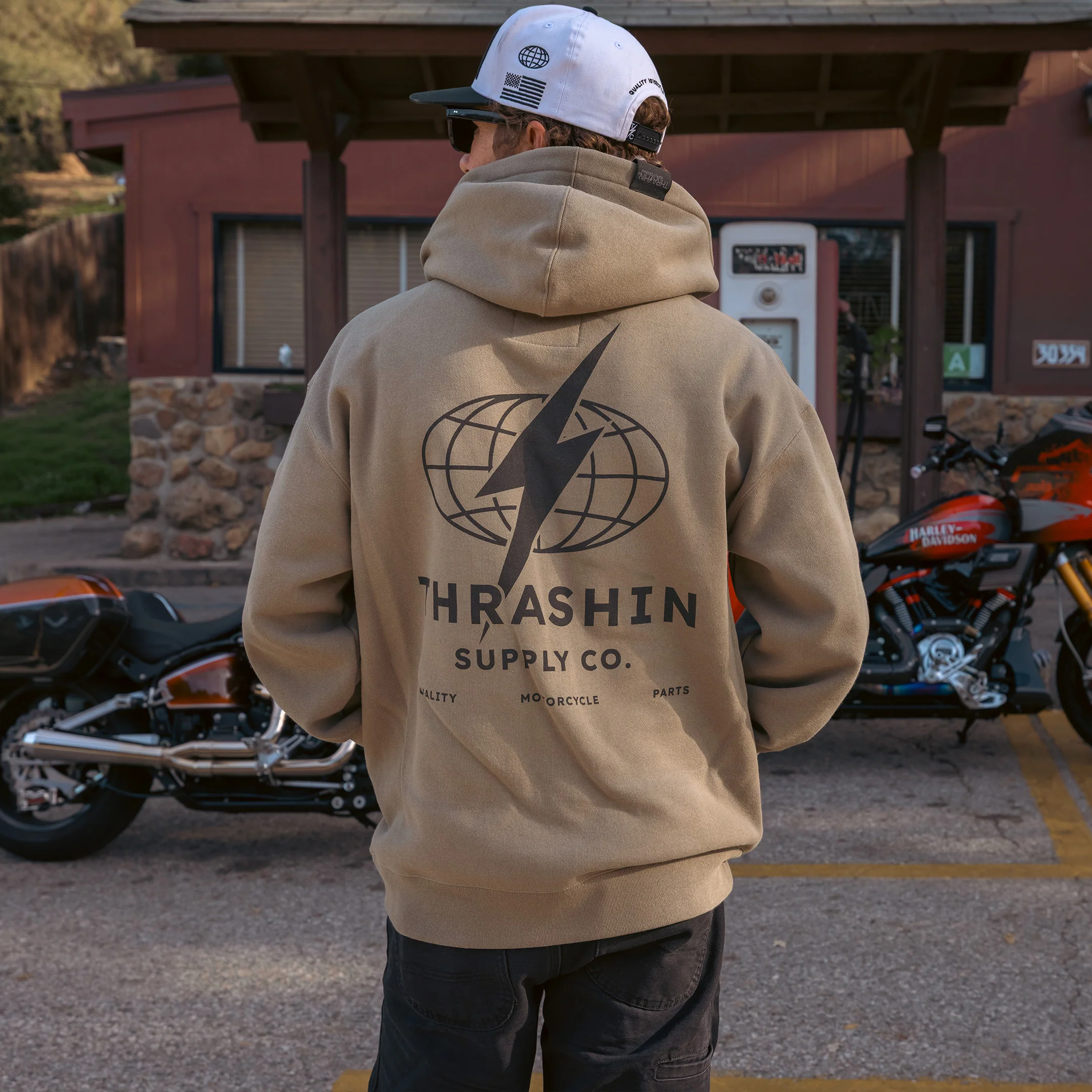 Verse Pull-Over Hoodie - Olive - Image 14