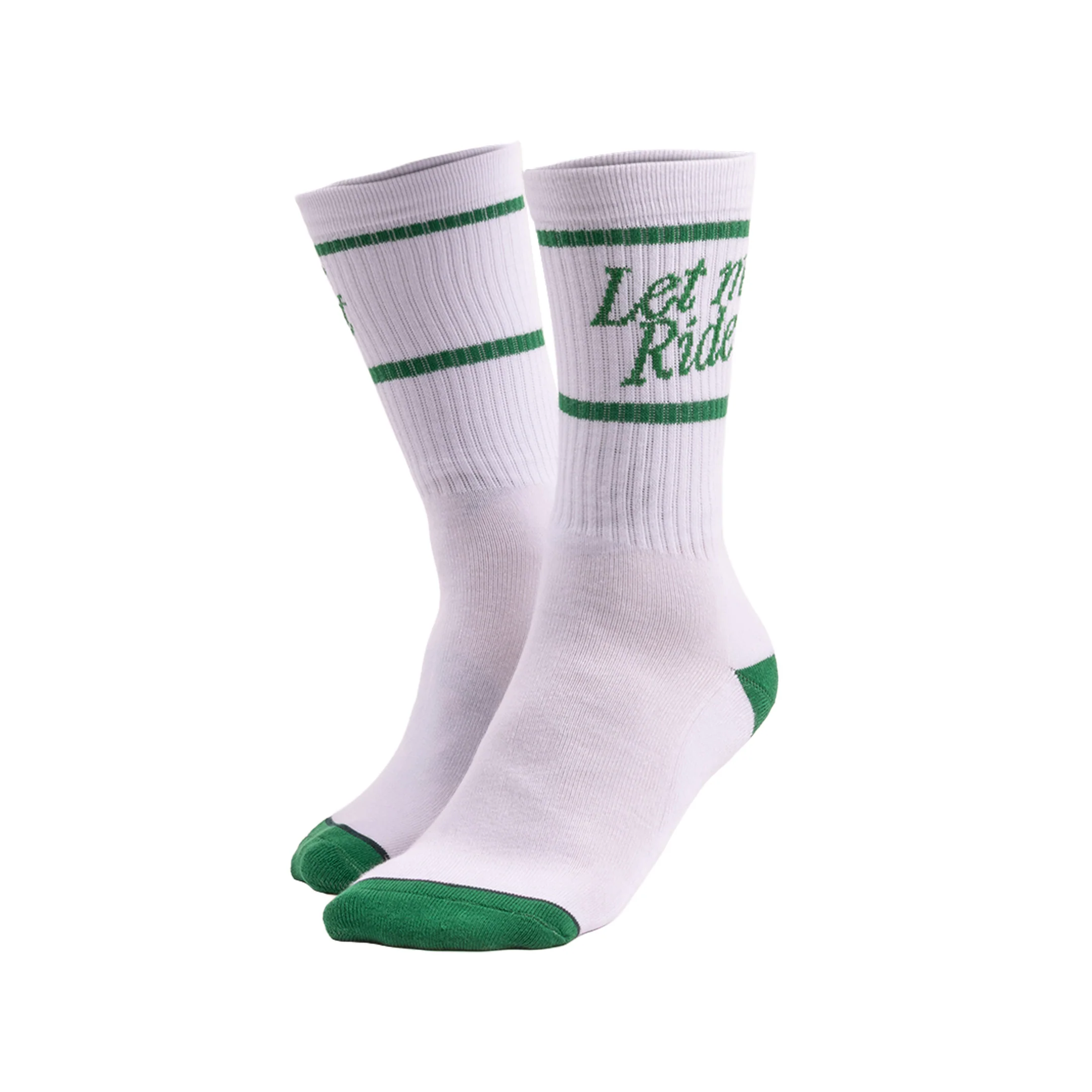 Women's Ride It Socks - White / Green - Image 4